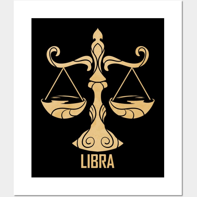 Libra Symbol Birthday Zodiac Libra Wall Art by SinBle